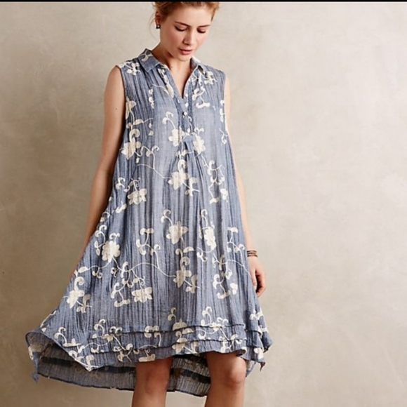 Anthropologie Dresses & Skirts - Anthro Embroidered Tillie Tunic Dress 161